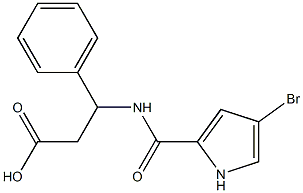 3-[(4-bromo-1H-pyrrol-2-yl)formamido]-3-phenylpropanoic acid 结构式