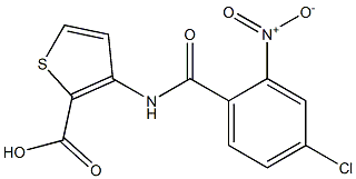 3-[(4-chloro-2-nitrobenzene)amido]thiophene-2-carboxylic acid 结构式