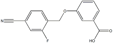 3-[(4-cyano-2-fluorophenyl)methoxy]benzoic acid 结构式