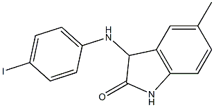 3-[(4-iodophenyl)amino]-5-methyl-2,3-dihydro-1H-indol-2-one 结构式