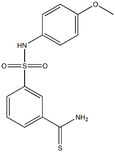 3-[(4-methoxyphenyl)sulfamoyl]benzene-1-carbothioamide 结构式