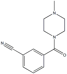 3-[(4-methylpiperazin-1-yl)carbonyl]benzonitrile 结构式