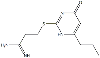 3-[(4-oxo-6-propyl-1,4-dihydropyrimidin-2-yl)sulfanyl]propanimidamide 结构式