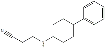 3-[(4-phenylcyclohexyl)amino]propanenitrile 结构式