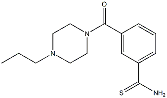 3-[(4-propylpiperazin-1-yl)carbonyl]benzenecarbothioamide 结构式