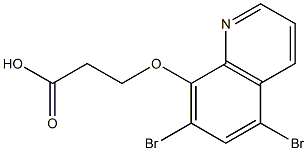 3-[(5,7-dibromoquinolin-8-yl)oxy]propanoic acid 结构式