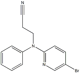 3-[(5-bromopyridin-2-yl)(phenyl)amino]propanenitrile 结构式