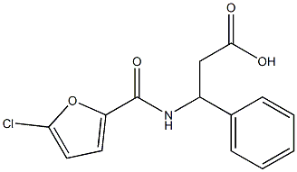 3-[(5-chlorofuran-2-yl)formamido]-3-phenylpropanoic acid 结构式