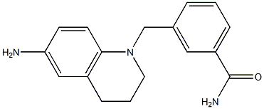 3-[(6-amino-1,2,3,4-tetrahydroquinolin-1-yl)methyl]benzamide 结构式