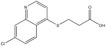 3-[(7-chloroquinolin-4-yl)thio]propanoic acid 结构式