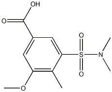 3-[(dimethylamino)sulfonyl]-5-methoxy-4-methylbenzoic acid 结构式