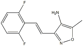 3-[(E)-2-(2,6-difluorophenyl)vinyl]-5-methylisoxazol-4-amine 结构式