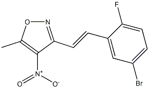 3-[(E)-2-(5-bromo-2-fluorophenyl)vinyl]-5-methyl-4-nitroisoxazole 结构式