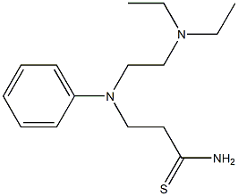 3-[[2-(diethylamino)ethyl](phenyl)amino]propanethioamide 结构式