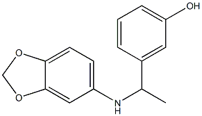 3-[1-(2H-1,3-benzodioxol-5-ylamino)ethyl]phenol 结构式