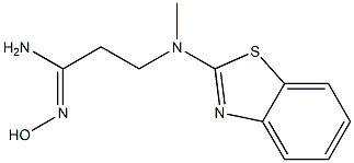 3-[1,3-benzothiazol-2-yl(methyl)amino]-N'-hydroxypropanimidamide 结构式