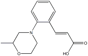 3-[2-(2-methylmorpholin-4-yl)phenyl]prop-2-enoic acid 结构式