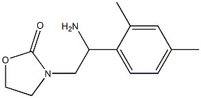 3-[2-amino-2-(2,4-dimethylphenyl)ethyl]-1,3-oxazolidin-2-one 结构式