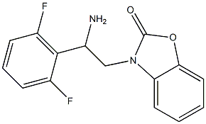 3-[2-amino-2-(2,6-difluorophenyl)ethyl]-2,3-dihydro-1,3-benzoxazol-2-one 结构式