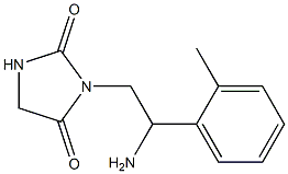 3-[2-amino-2-(2-methylphenyl)ethyl]imidazolidine-2,4-dione 结构式