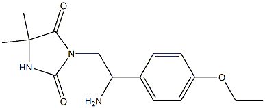3-[2-amino-2-(4-ethoxyphenyl)ethyl]-5,5-dimethylimidazolidine-2,4-dione 结构式