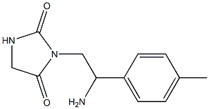 3-[2-amino-2-(4-methylphenyl)ethyl]imidazolidine-2,4-dione 结构式