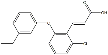 3-[2-chloro-6-(3-ethylphenoxy)phenyl]prop-2-enoic acid 结构式