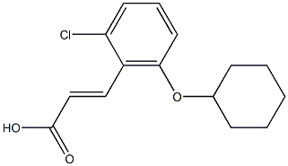 3-[2-chloro-6-(cyclohexyloxy)phenyl]prop-2-enoic acid 结构式