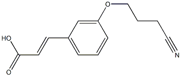 3-[3-(3-cyanopropoxy)phenyl]prop-2-enoic acid 结构式