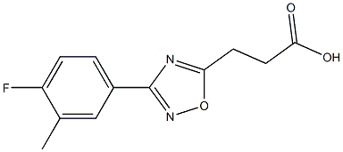 3-[3-(4-fluoro-3-methylphenyl)-1,2,4-oxadiazol-5-yl]propanoic acid 结构式