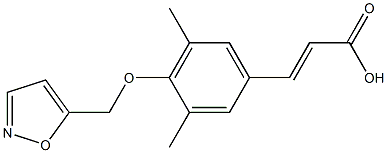 3-[3,5-dimethyl-4-(1,2-oxazol-5-ylmethoxy)phenyl]prop-2-enoic acid 结构式