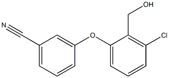 3-[3-chloro-2-(hydroxymethyl)phenoxy]benzonitrile 结构式
