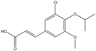 3-[3-chloro-5-methoxy-4-(propan-2-yloxy)phenyl]prop-2-enoic acid 结构式