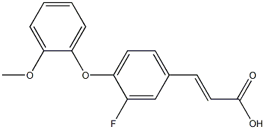 3-[3-fluoro-4-(2-methoxyphenoxy)phenyl]prop-2-enoic acid 结构式