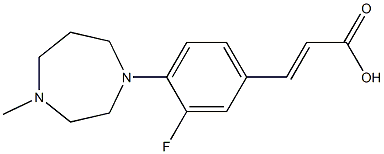 3-[3-fluoro-4-(4-methyl-1,4-diazepan-1-yl)phenyl]prop-2-enoic acid 结构式