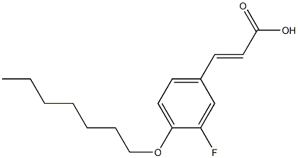 3-[3-fluoro-4-(heptyloxy)phenyl]prop-2-enoic acid 结构式