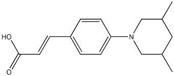 3-[4-(3,5-dimethylpiperidin-1-yl)phenyl]prop-2-enoic acid 结构式