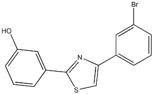 3-[4-(3-bromophenyl)-1,3-thiazol-2-yl]phenol 结构式