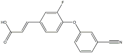 3-[4-(3-cyanophenoxy)-3-fluorophenyl]prop-2-enoic acid 结构式