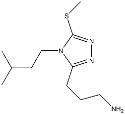 3-[4-(3-methylbutyl)-5-(methylthio)-4H-1,2,4-triazol-3-yl]propan-1-amine 结构式