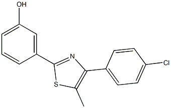 3-[4-(4-chlorophenyl)-5-methyl-1,3-thiazol-2-yl]phenol 结构式