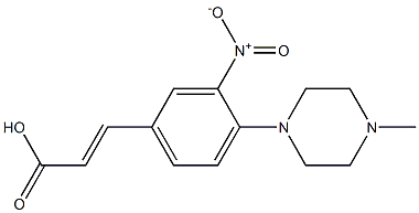 3-[4-(4-methylpiperazin-1-yl)-3-nitrophenyl]prop-2-enoic acid 结构式