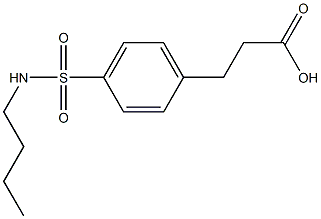 3-[4-(butylsulfamoyl)phenyl]propanoic acid 结构式
