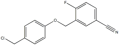 3-[4-(chloromethyl)phenoxymethyl]-4-fluorobenzonitrile 结构式