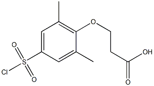 3-[4-(chlorosulfonyl)-2,6-dimethylphenoxy]propanoic acid 结构式