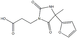 3-[4-(furan-2-yl)-4-methyl-2,5-dioxoimidazolidin-1-yl]propanoic acid 结构式