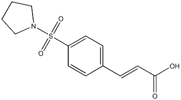 3-[4-(pyrrolidine-1-sulfonyl)phenyl]prop-2-enoic acid 结构式