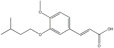 3-[4-methoxy-3-(3-methylbutoxy)phenyl]prop-2-enoic acid 结构式
