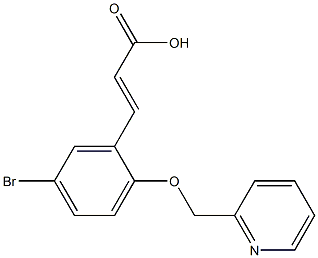 3-[5-bromo-2-(pyridin-2-ylmethoxy)phenyl]prop-2-enoic acid 结构式