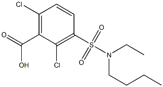 3-[butyl(ethyl)sulfamoyl]-2,6-dichlorobenzoic acid 结构式